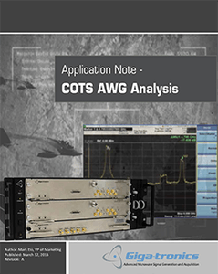 COTS AWG Analysis