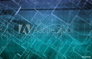 Adobe stock blue tech looking squares